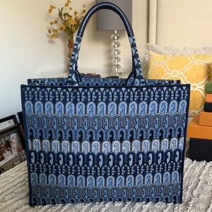 Furla Navy Large Opportunity Tote